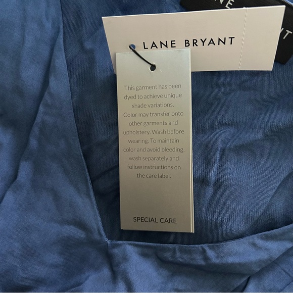 Lane Bryant Blue/White Tie Dye Dress - 24 - Picture 9 of 10